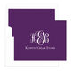 Colorful Fancy Script Monogram Folded Note Cards Image 8 of 11